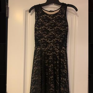 Black lace cocktail dress
